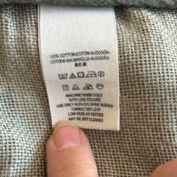 Free People Camo Green and Brown Blazer Tailored Fit Size 4 - Picture 7 of 7